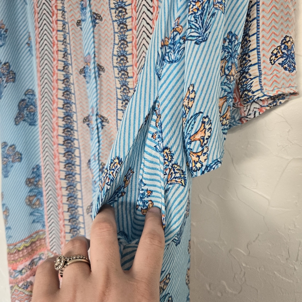 Tolani Bohemian Patterned Button Front Shift Dress - image 5